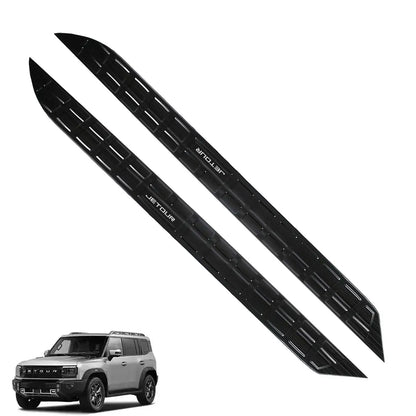 Jetour T2 (25-On) Gloss Black Stick-On Aluminium Side Step Covers Max Motorsport