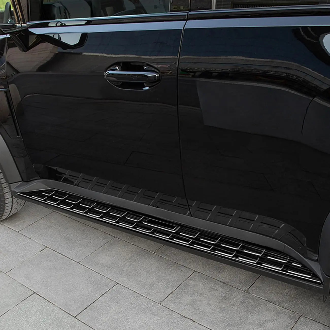 Jetour T2 (25-On) Gloss Black Stick-On Aluminium Side Step Covers Max Motorsport