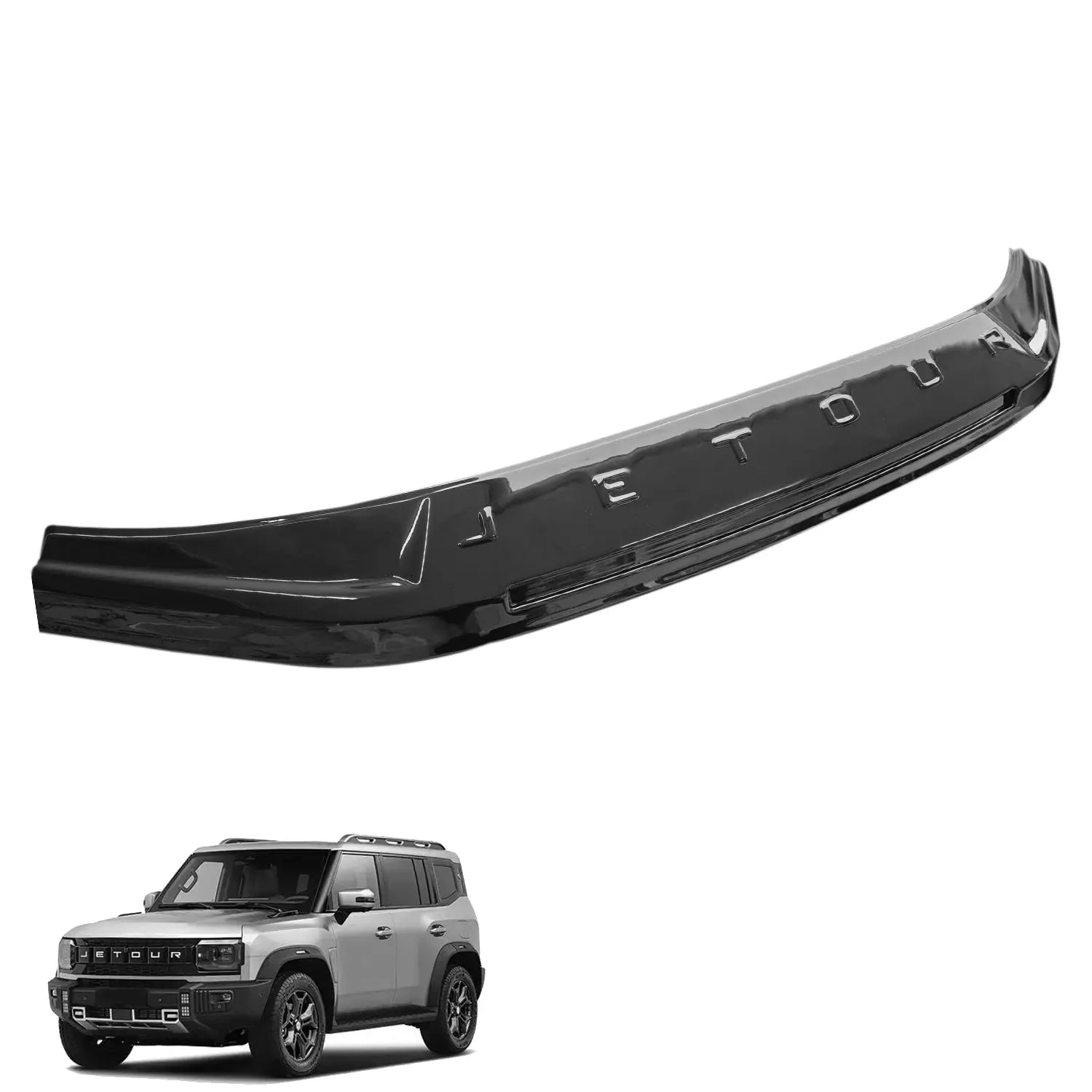 Jetour T2 (25-On) Gloss Black Stick-On Bonnet Guard Max Motorsport
