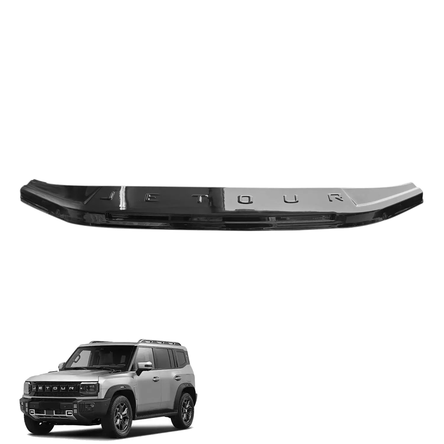 Jetour T2 (25-On) Gloss Black Stick-On Bonnet Guard Max Motorsport
