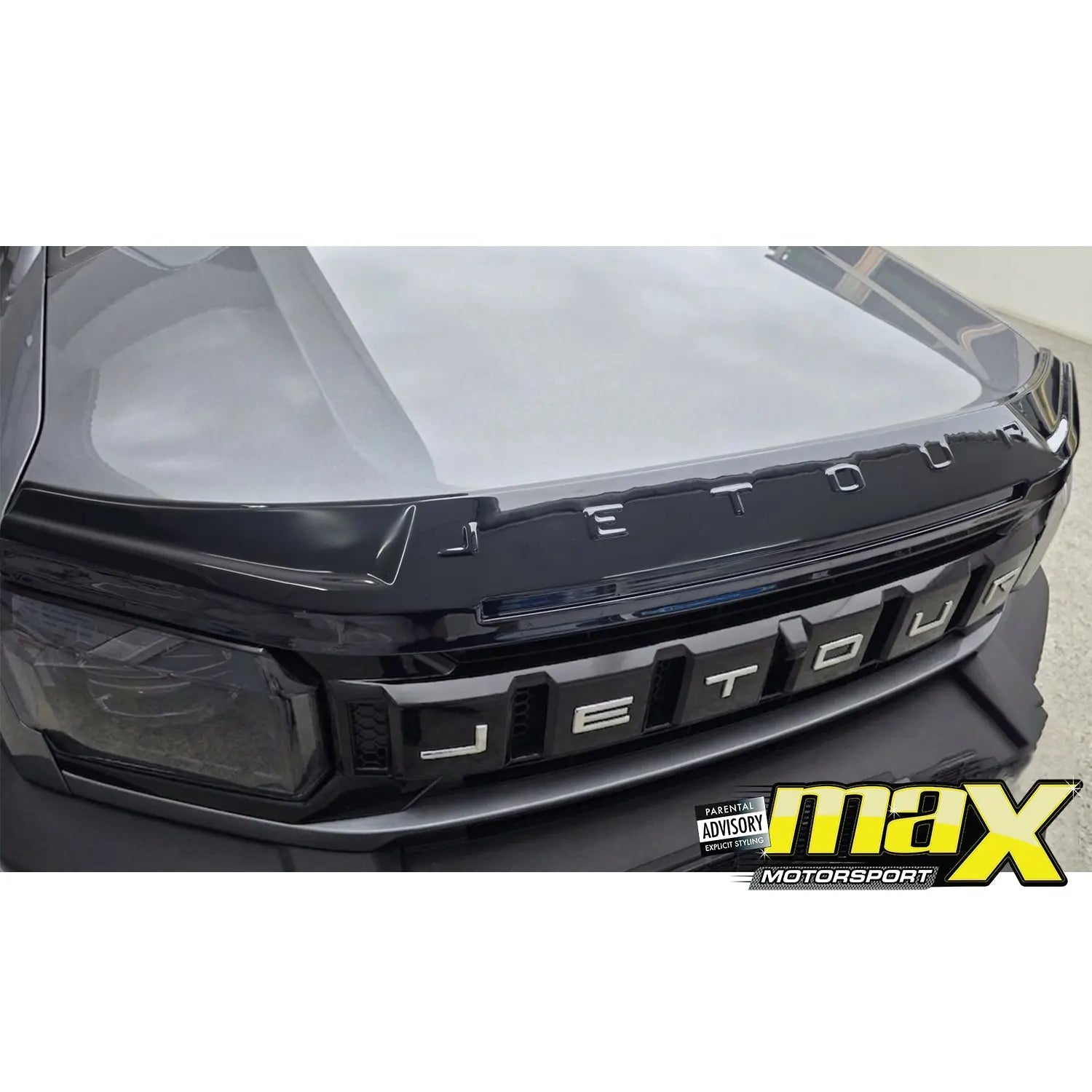 Jetour T2 (25-On) Gloss Black Stick-On Bonnet Guard Max Motorsport