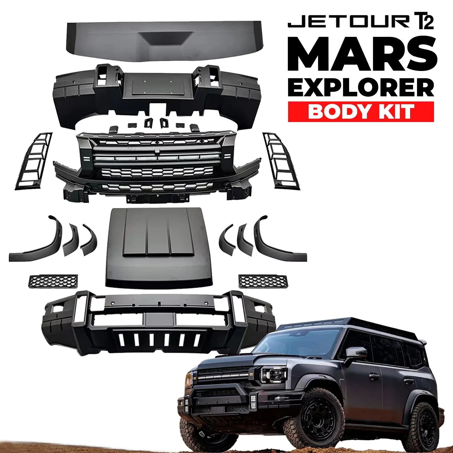 Jetour T2 (25-On) Mars Explorer Upgrade Body Kit Max Motorsport