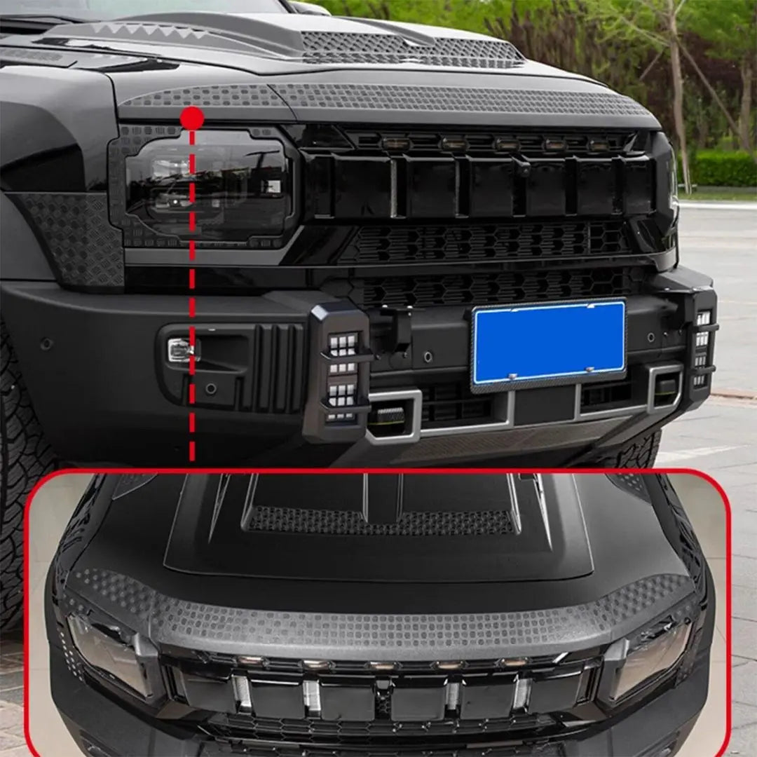 Jetour T2 (25-On) Matte Black 3-Piece Stick-On Bonnet Guard Max Motorsport