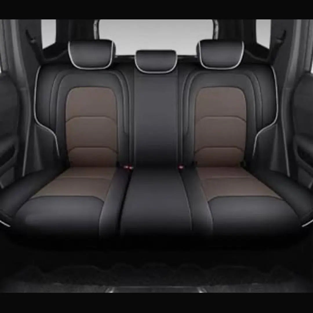 Jetour T2 (25-On) Premium Luxury Car Seat Covers - Front & Rear Full Set (Black & Brown) Max Motorsport