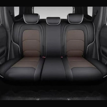 Jetour T2 (25-On) Premium Luxury Car Seat Covers - Front & Rear Full Set (Black & Brown) Max Motorsport