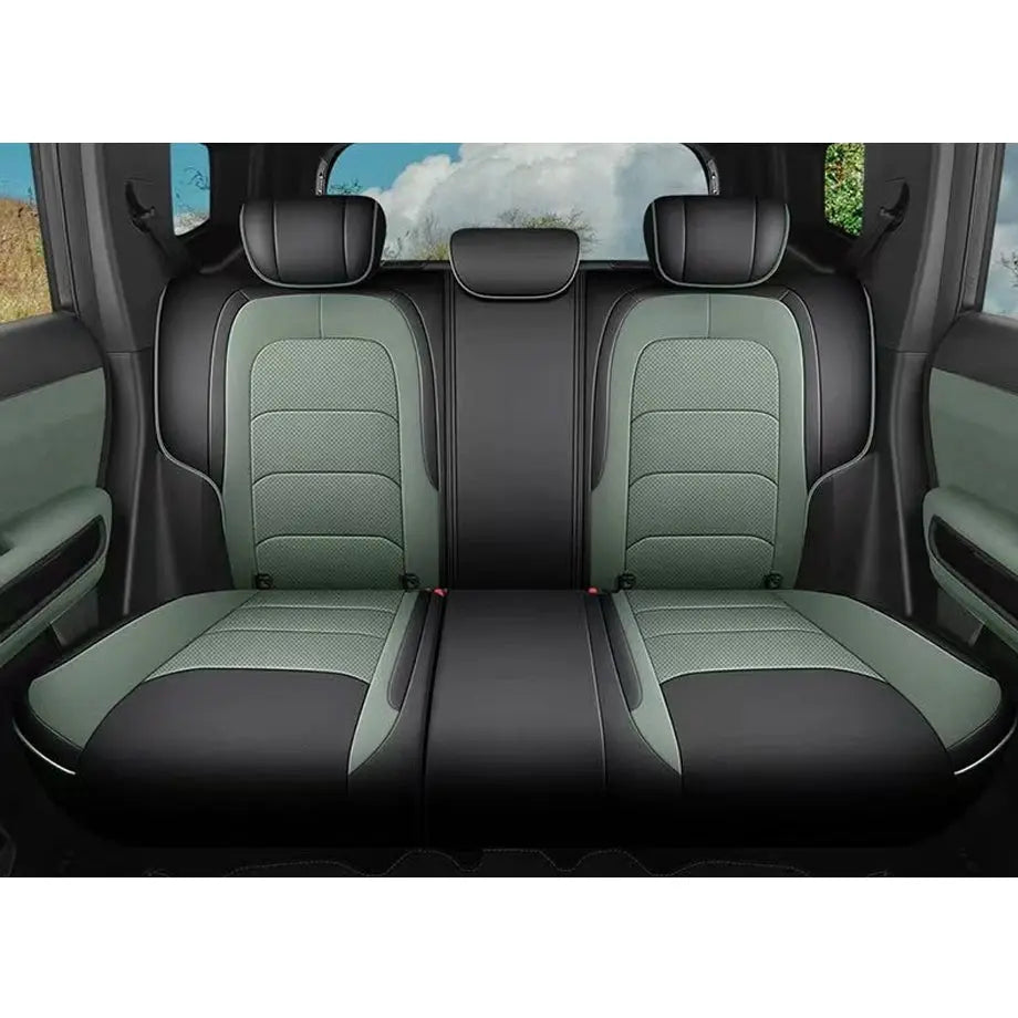 Jetour T2 (25-On) Premium Luxury Car Seat Covers - Front & Rear Full Set (Black & Green) Max Motorsport