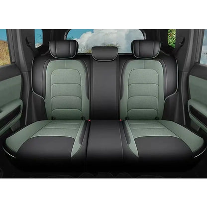 Jetour T2 (25-On) Premium Luxury Car Seat Covers - Front & Rear Full Set (Black & Green) Max Motorsport
