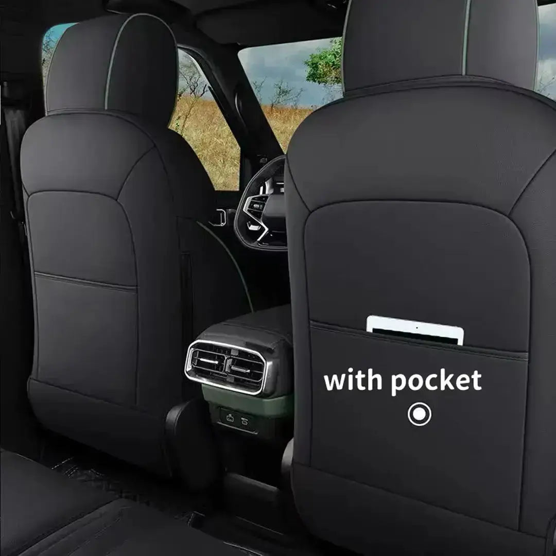 Jetour T2 (25-On) Premium Luxury Car Seat Covers - Front & Rear Full Set (Black & Red) Max Motorsport