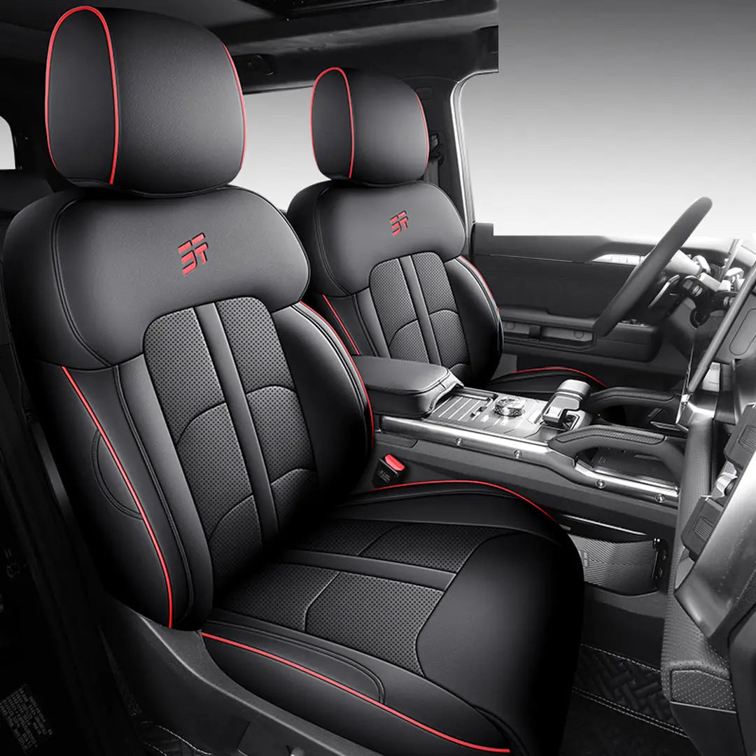 Jetour T2 (25-On)  Premium Luxury Car Seat Covers - Front & Rear Full Set (Black) Max Motorsport