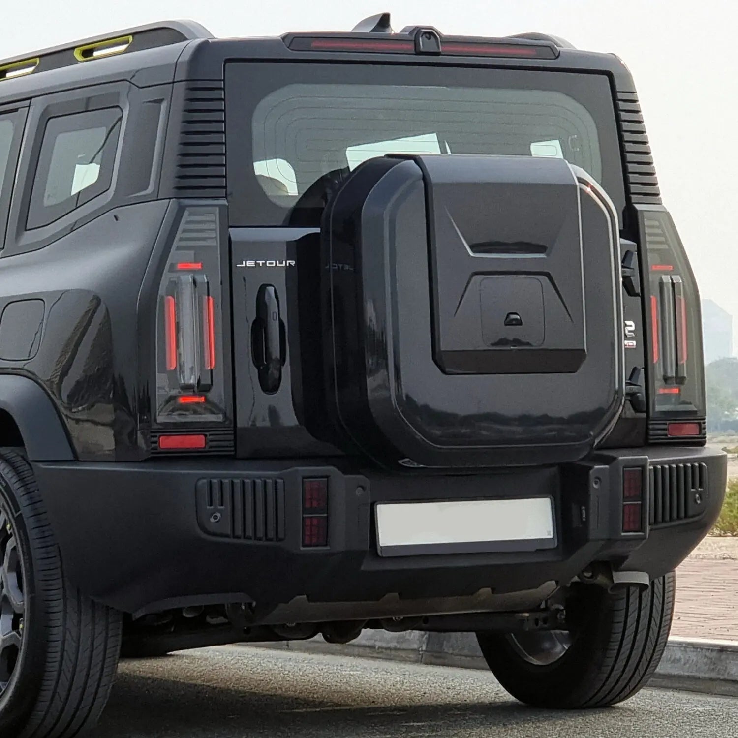 Jetour T2 (25-On) Square Type Gloss Black Spare Wheel Cover Max Motorsport