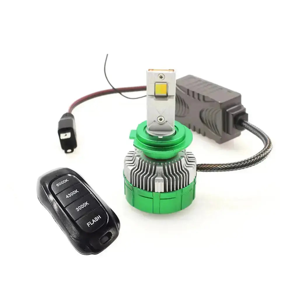 K14 3-Colour LED Canbus Bulbs With Strobe Function & Wireless Remote - H11 Max Motorsport