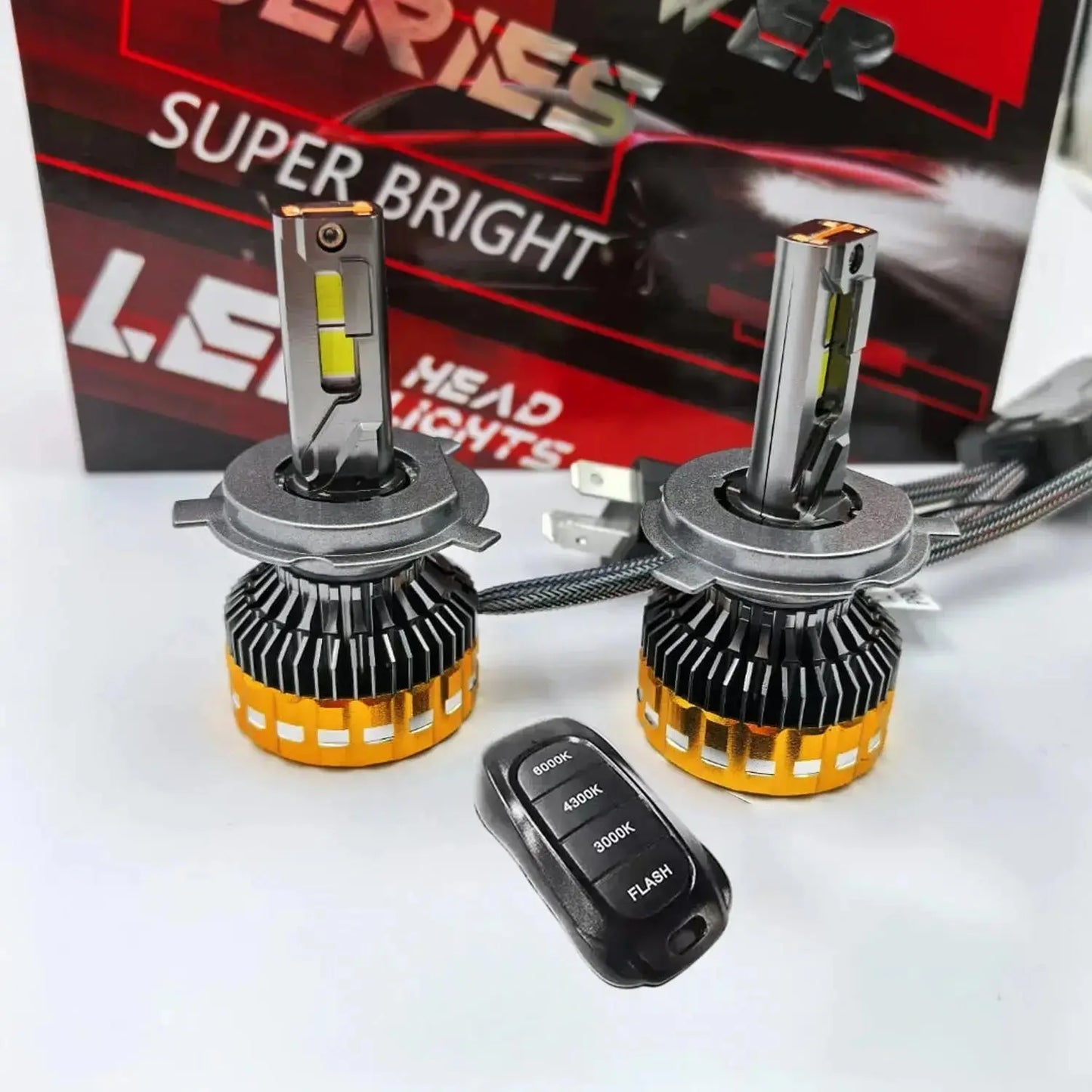 K300 LED Canbus Bulbs With Strobe Function & Wireless Remote - 9006 Max Motorsport