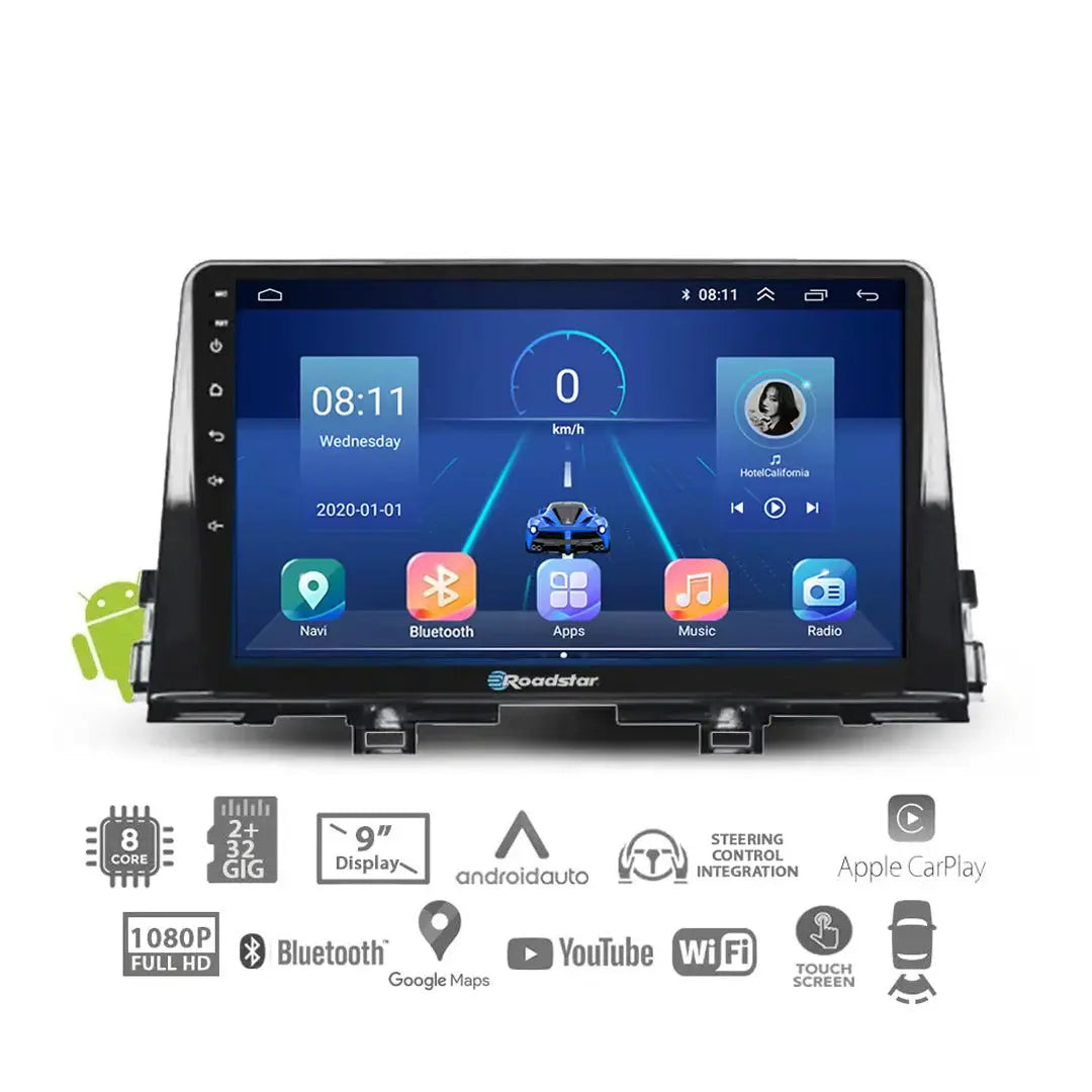 Kia Picanto (16-21) - 9 Inch Roadstar Android Entertainment & GPS System Roadstar