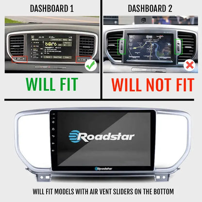 Kia Sportage (18-21) - 9 Inch Roadstar Android Multimedia Unit + FREE Number Plate Camera (Copy) Roadstar