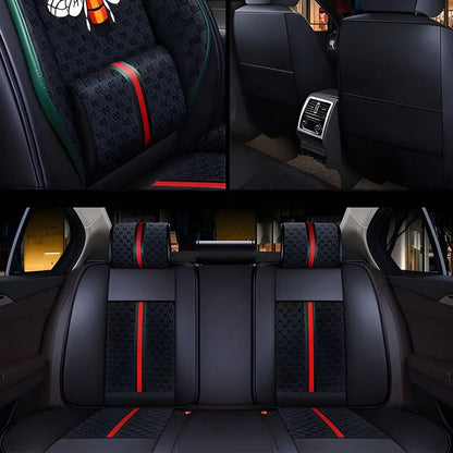 Luxury Italian Inspired Car Seat Covers With Steering Wheel Cover (12-Piece) Max Motorsport