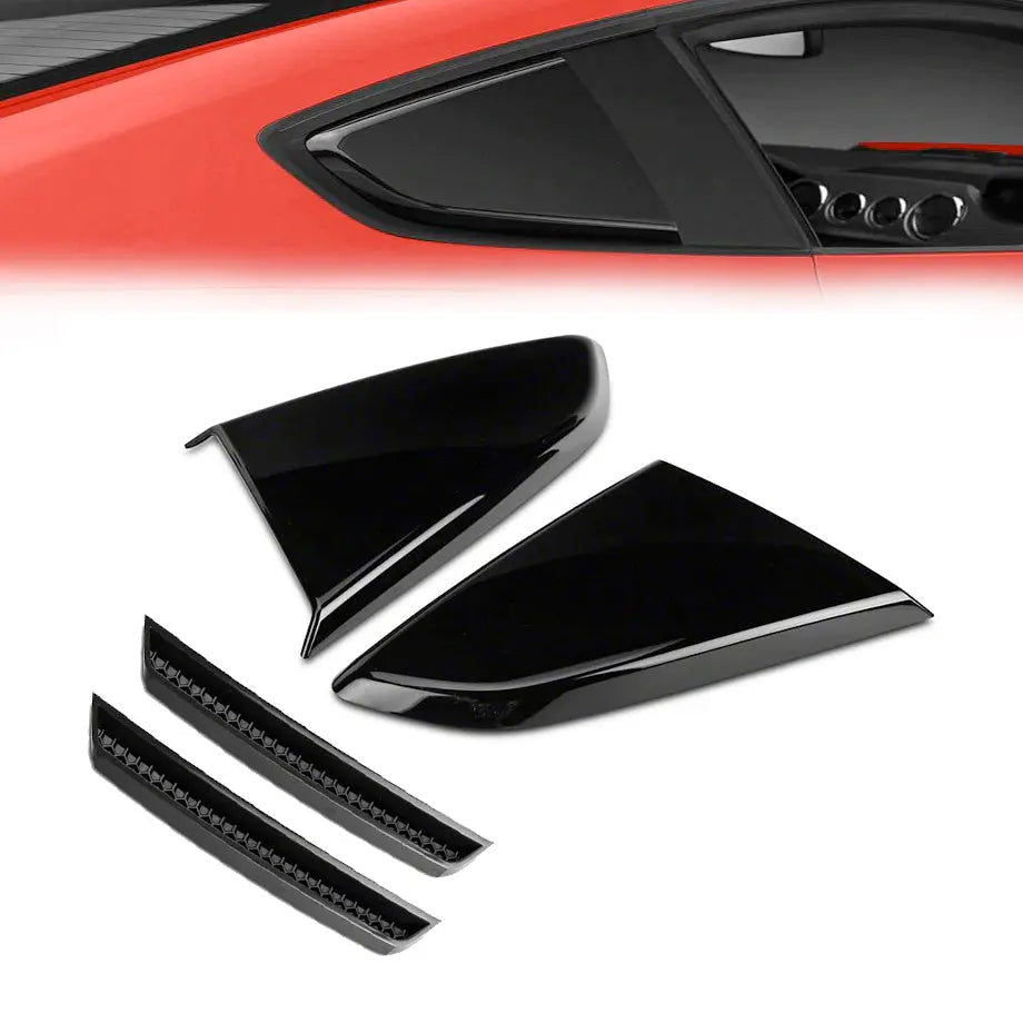 MP Concepts - Mustang (15-On) Gloss Black Side Window Vents MP Concepts