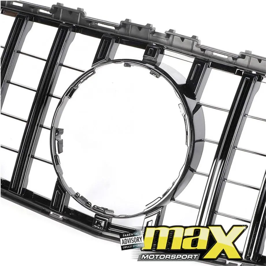 Merc W176 GTR Panamericana Style Gloss Black Upgrade Grille (16-18) maxmotorsports