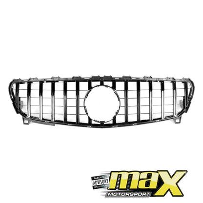 Merc W176 GTR Panamericana Style Gloss Black Upgrade Grille (16-18) maxmotorsports