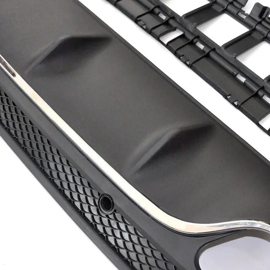 Merc W205 C63 Style Upgrade Diffuser With Tailpipes (15-19) maxmotorsports