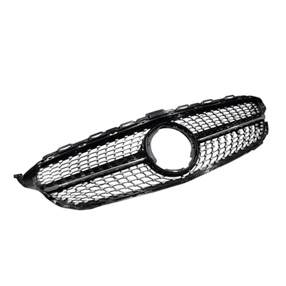 Merc W205 Diamond Grille 19-22 Black Max Motorsport