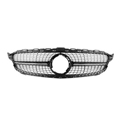 Merc W205 Diamond Grille 19-22 Black Max Motorsport