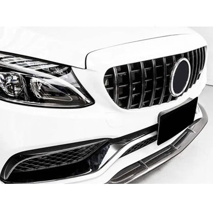 Merc W205 GTR Panamericana Style Gloss Black Upgrade Grille (14-18) maxmotorsports