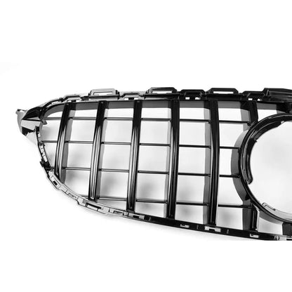 Merc W205 GTR Panamericana Style Gloss Black Upgrade Grille (14-18) maxmotorsports