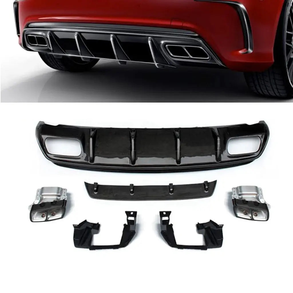 Mercedes Benz A45 (W176) Sport Edition Diffuser With Exhaust Outlet Max Motorsport
