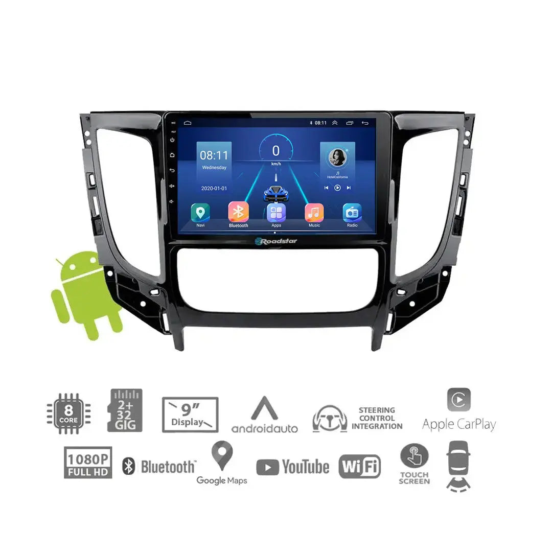 Mitsubishi Triton (15-21) - 9 Inch Roadstar Android Entertainment & GPS System Roadstar