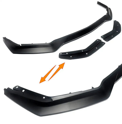 Mustang (18-23) GT500 Style 3-Piece Gloss Black Front Lip Spoiler Max Motorsport