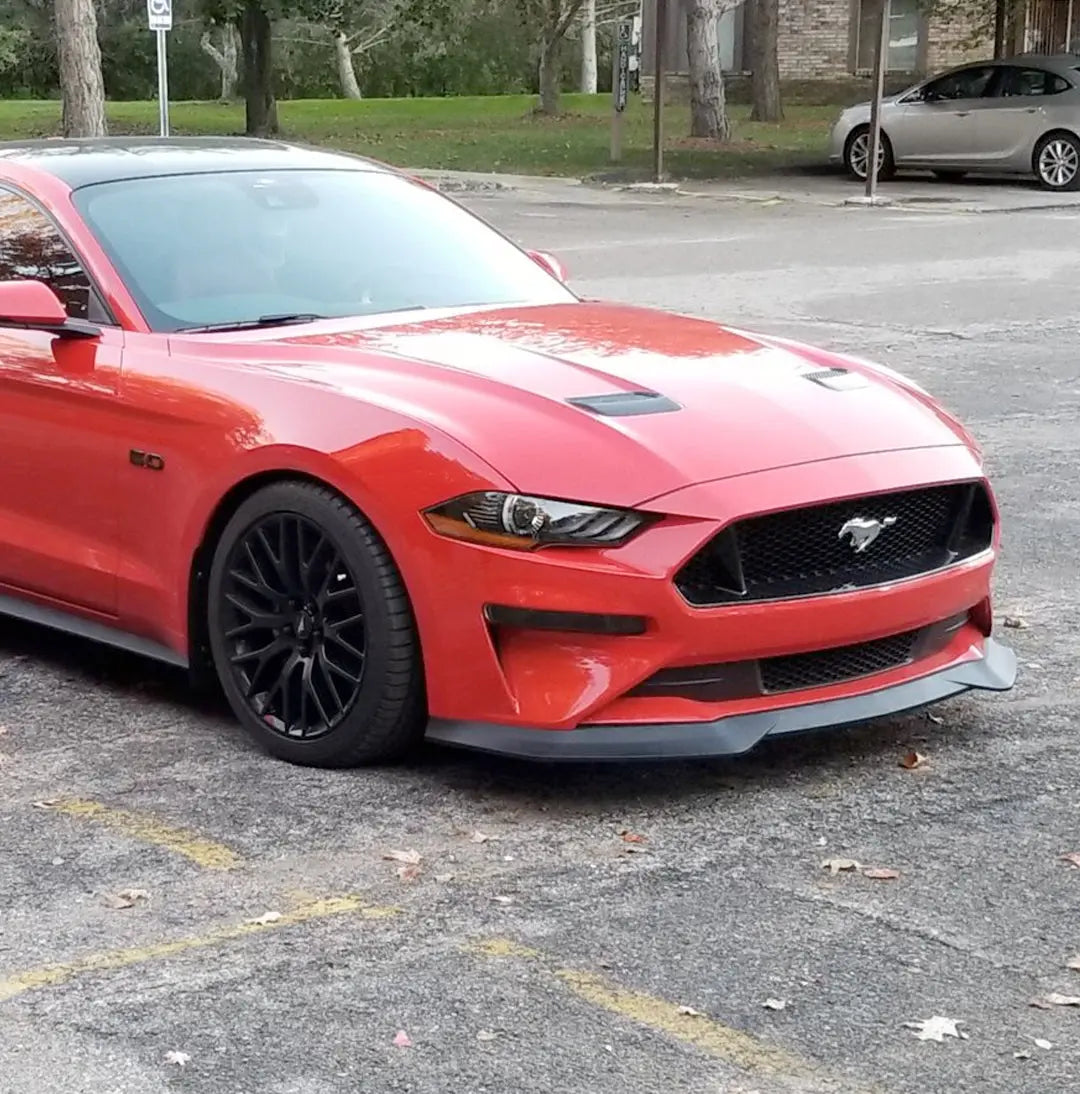 Mustang (18-23) Rock Style Matte Black Front Lip Chin Spoiler Max Motorsport