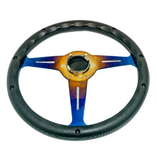 Load image into Gallery viewer, Neo Chrome With Carbon Look Handle Racing Style Steering Wheel (350mm) Max Motorsport
