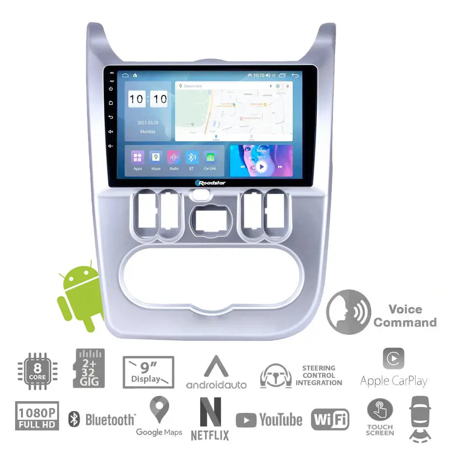 Nissan NP200 (09-On) - 9 Inch Roadstar Android Multimedia Unit With Voice Command Roadstar