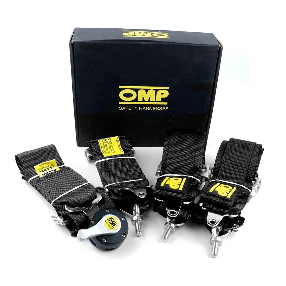 O-M-P 4-Point Racing Seat Harness (Black) Max Motorsport