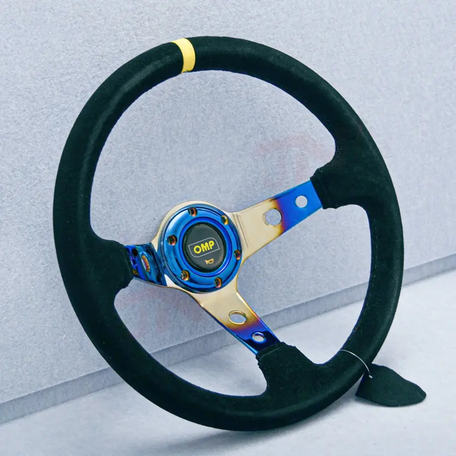 OMP Burnt Aluminium Drift Style Steering Wheel (350mm) Max Motorsport