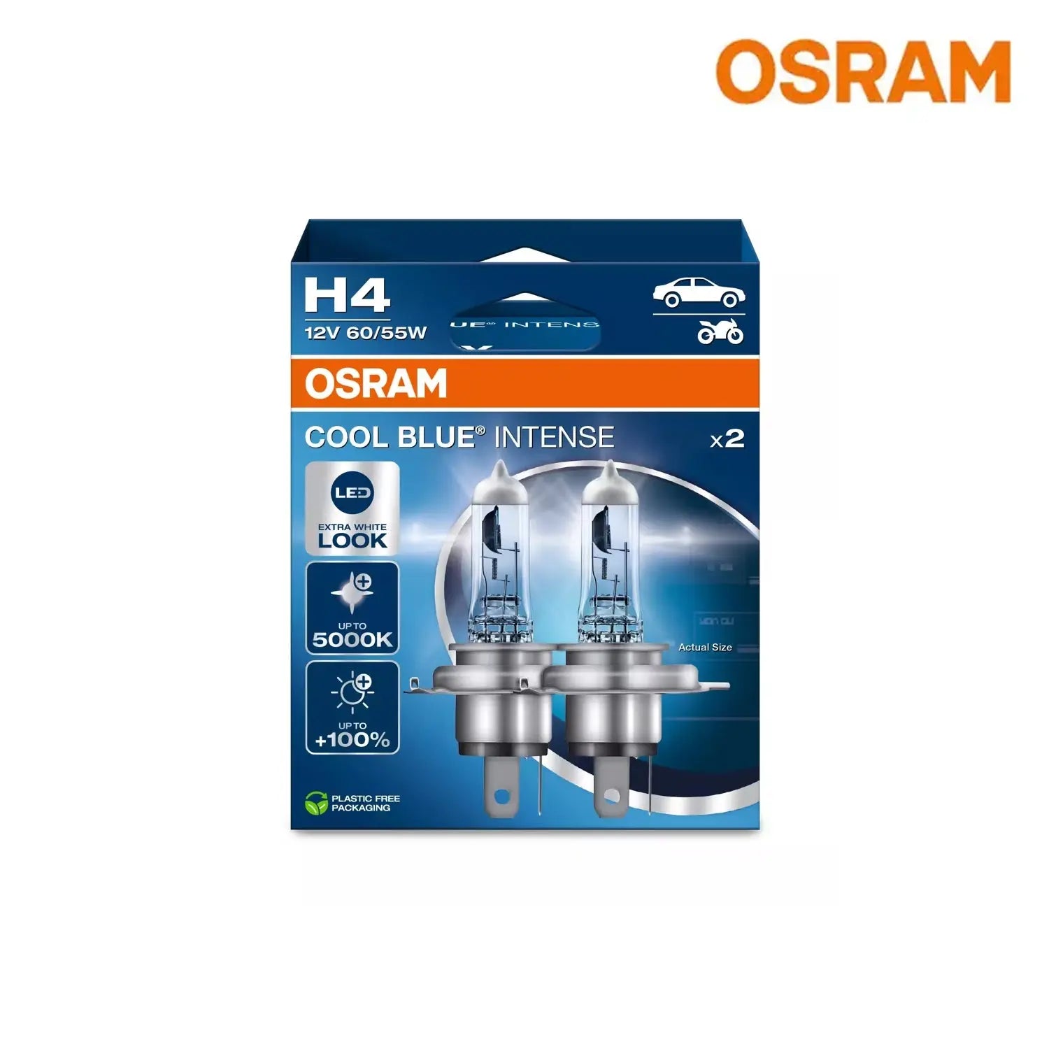 Osram Cool Blue Intense H4 Bulb Set Osram