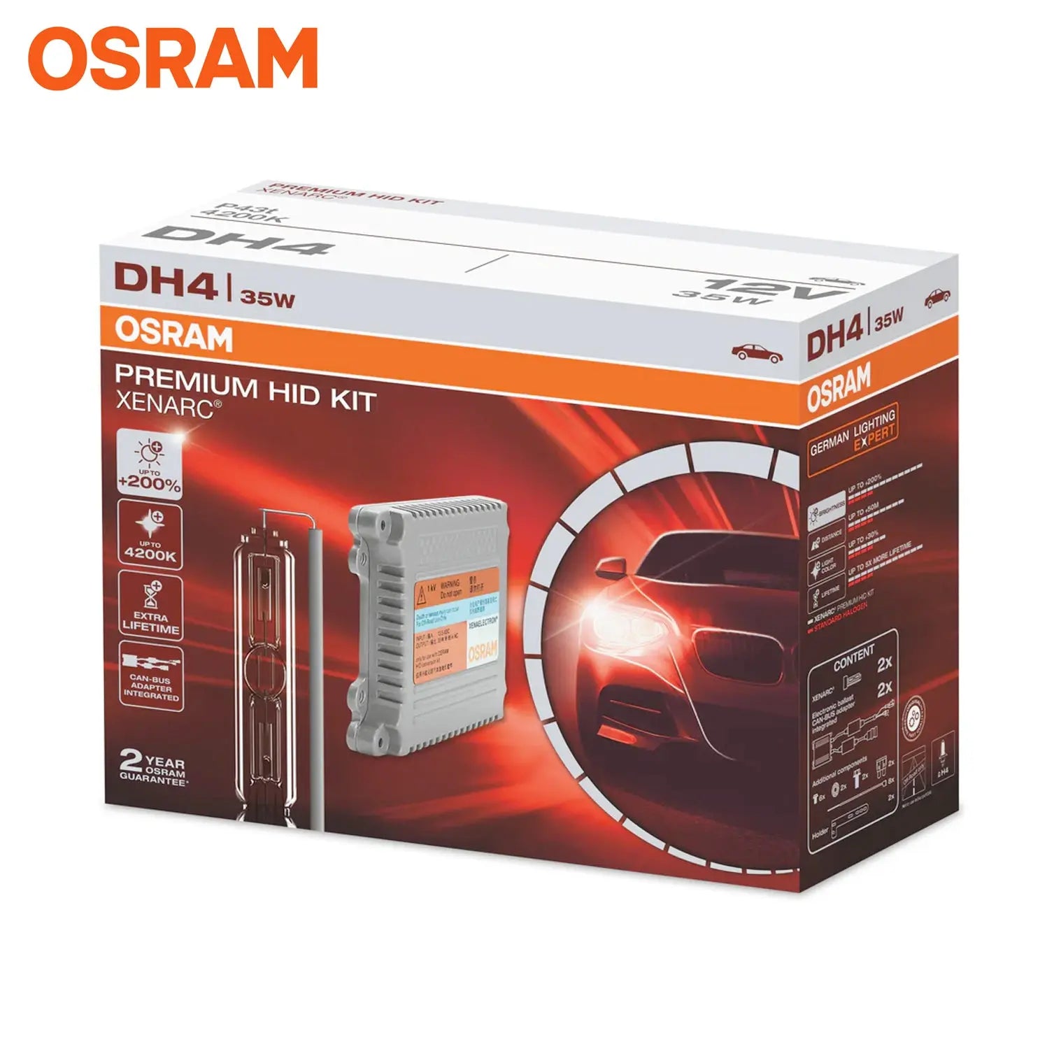 Osram DH4 Premium HID Xenon Upgrade KIt (H4) Osram