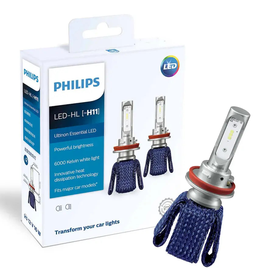 Philips Ultinon Essential LED H11 Headlight Bulb Kit Max Motorsport