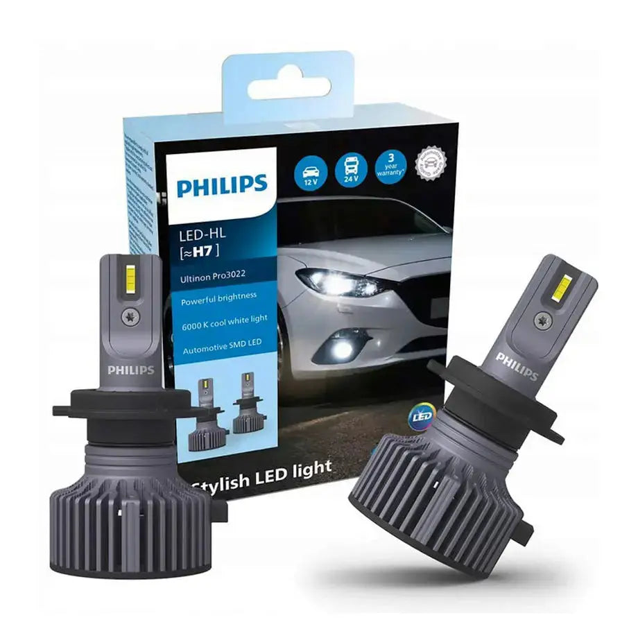  Philips UltinonSport H7 LED Bulb for Fog Light and Powersports  Headlights, 2 Pack : Automotive