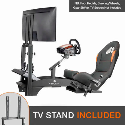 Pro Seat - Racing Simulator Gaming Seat With TV Stand Max Motorsport