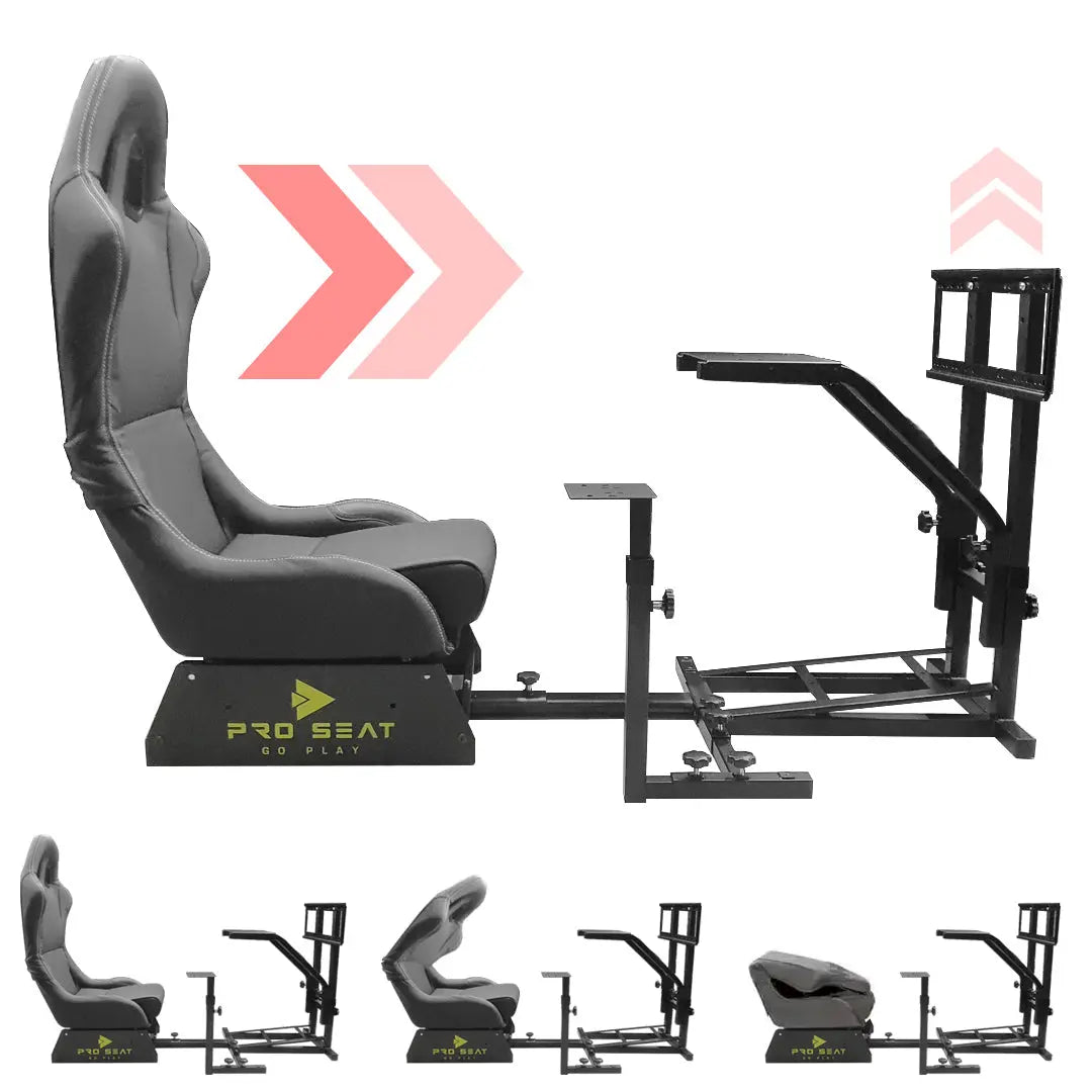 Pro Seat - Racing Simulator Gaming Seat With TV Stand Pro Seat - Racing Simulator