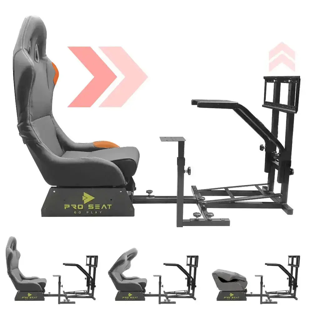 Pro Seat - Racing Simulator Gaming Seat With TV Stand Pro Seat - Racing Simulator