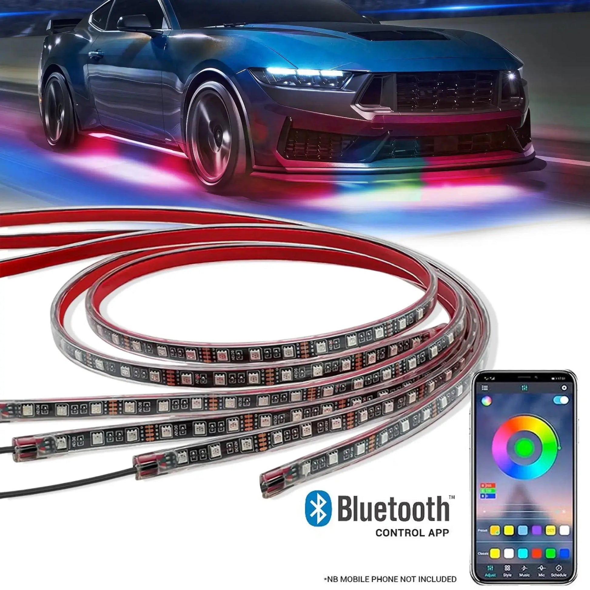 Pro-Series App Controlled RGB LED Under Car Light Kit Max Motorsport