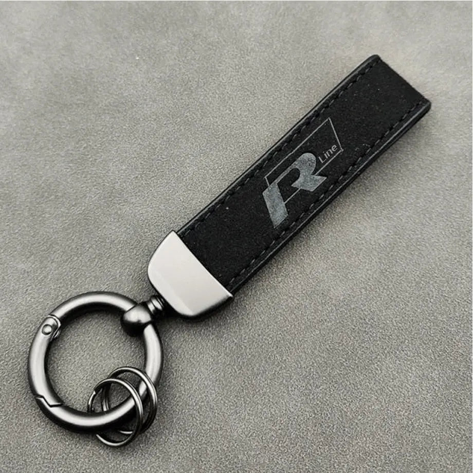 R-Line Logo Suede Key Ring Max Motorsport