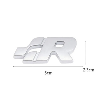 R Logo Stick-On Badge (Chrome) Max Motorsport