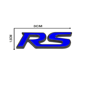 RS Logo - Steering Wheel Metal Badge (Blue) Max Motorsport