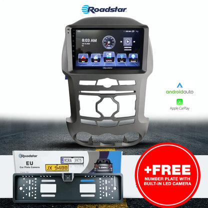 Ranger T6 (12-15) - 9 Inch Roadstar Android Multimedia Unit + FREE Number Plate Camera Roadstar