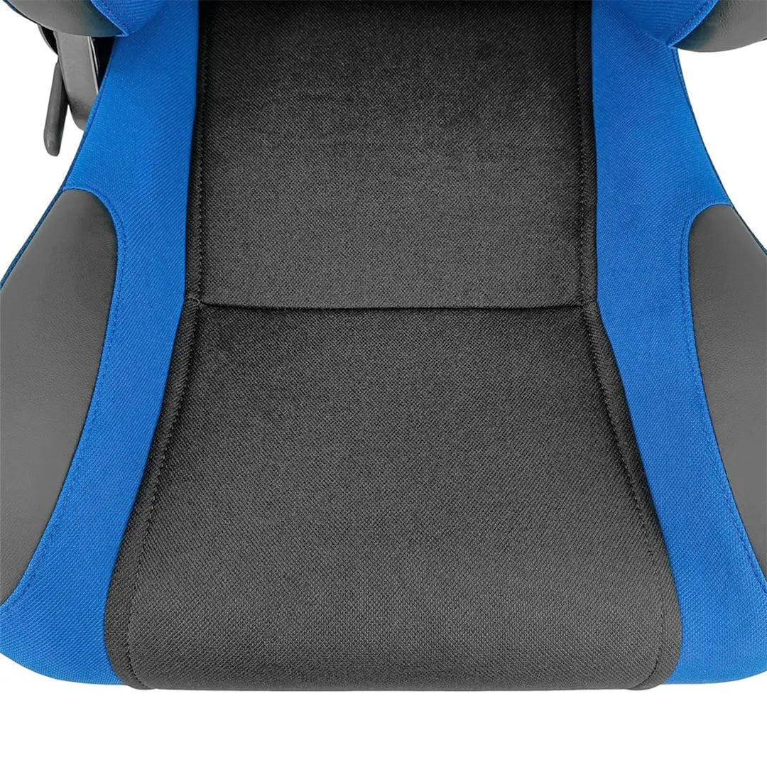 Reclinable Racing Seats Black Cloth (Pair) Max Motorsport