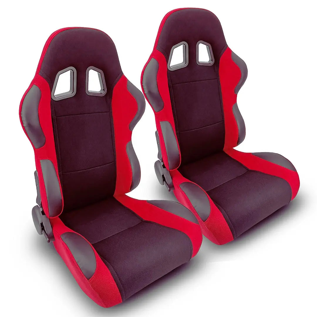 Performance Racing Seats Reclinable Racing Seats PVC + Cloth (Pair) – Max Motorsport