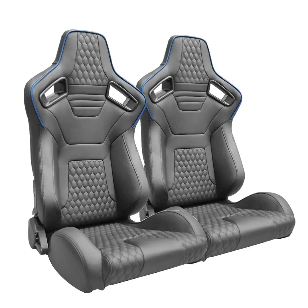 Reclinable Racing Seats PVC (Pair) – Max Motorsport